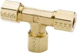 Parker - 5/8" OD, Brass Union Tee - 150 Max Working psi, -65 to 250°F, Comp x Comp x Comp Ends - Benchmark Tooling