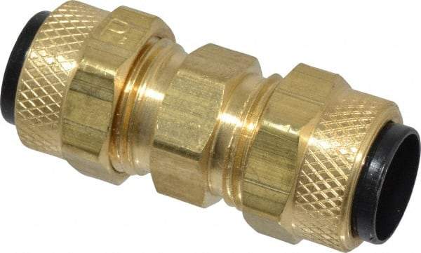 Parker - 3/8" OD, Brass Union - 150 Max Working psi, 0 to 150°F, Comp x Comp Ends - Benchmark Tooling