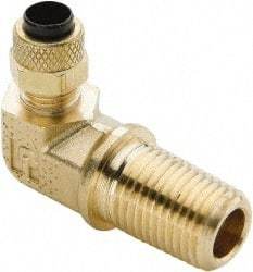 Parker - 1/4" OD, Brass Male Elbow - 150 Max Working psi, 0 to 150°F, Comp x MNPT Ends - Benchmark Tooling
