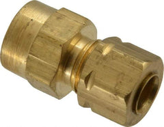 Parker - 1/4" OD, Brass Female Connector - 1,400 Max Working psi, -65 to 250°F, Comp x FNPT Ends - Benchmark Tooling