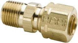 Parker - 3/4" OD, Brass Male Connector - 550 Max Working psi, -65 to 250°F, Comp x MNPT Ends - Benchmark Tooling