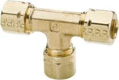 Parker - 5/8" OD, Brass Union Tee - 650 Max Working psi, -65 to 250°F, Comp x Comp x Comp Ends - Benchmark Tooling