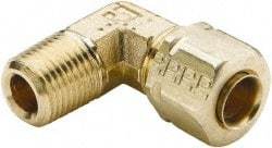 Parker - 1" OD, Brass Male Elbow - 350 Max Working psi, -65 to 250°F, Comp x MNPT Ends - Benchmark Tooling