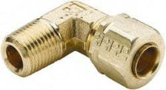 Parker - 1" OD, Brass Male Elbow - 350 Max Working psi, -65 to 250°F, Comp x MNPT Ends - Benchmark Tooling