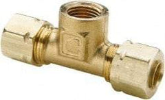 Parker - 1/4" OD, Brass Male 45° Elbow - 1,400 Max Working psi, -65 to 250°F, Comp x MNPT Ends - Benchmark Tooling