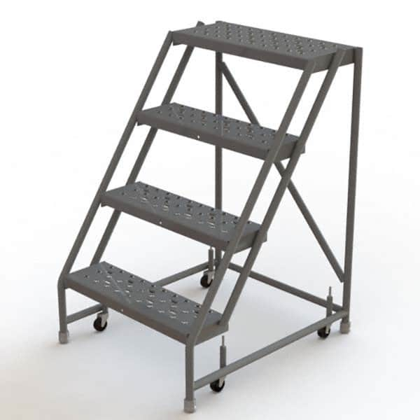 TRI-ARC - Rolling & Wall Mounted Ladders & Platforms Type: Rolling Warehouse Ladder Style: Rolling Platform Ladder - Benchmark Tooling