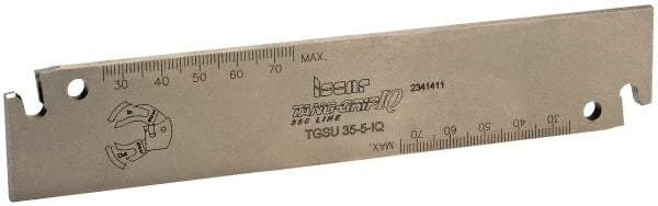 Iscar - 1.378" Blade Height, 0.157" Blade Width, 7.087" OAL, Neutral Cut, Single End Indexable Cut-Off Blade - TGSU Blade, Tang-GripIQ Series - Benchmark Tooling