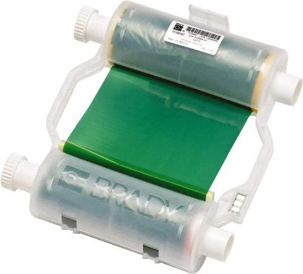 Brady - 4.33" Wide x 2,400" Long, Green Resin Ribbon Printer Ribbon - For BBP30 Label Printer, BBP33 Label Printer, BBP35 Multicolor Sign & Label Printer, BBP37 Color & Cut Sign & Label Printer, BradyPrinter S3100, BBP31 Sign & Label Printer - Benchmark Tooling