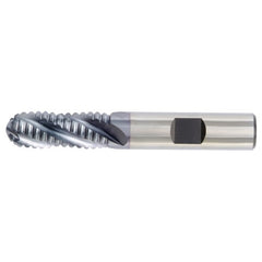‎1″ Dia. × 1″ Shank × 4″ DOC × 6-1/2″ OAL, HSSCo TiCN, Coarse , 5 Flute, CW|30° Helix, Weldon, External , Ballnose End Mill - Exact Industrial Supply