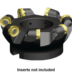 Kennametal - 180mm Cut Diam, 10mm Max Depth, 60mm Arbor Hole, 9 Inserts, RCGX 2006... Insert Style, Indexable Copy Face Mill - KSRM Cutter Style, 10,700 Max RPM, 63mm High, Through Coolant, Series KSRM - Benchmark Tooling