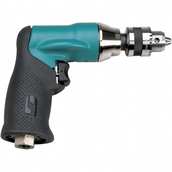 Dynabrade - 1/4" Keyed Chuck - Pistol Grip Handle, 500 RPM, 23 CFM, 0.4 hp - Benchmark Tooling