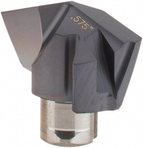 Iscar - Series ICM, 14.61mm Diam Grade IC908 140° Replaceable Drill Tip - Carbide, TiAlN Finish, 14 Seat Size - Benchmark Tooling