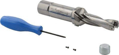 Iscar - 2-1/4" Max Drill Depth, 3xD, 3/4" Diam, Indexable Insert Drill - 1" Shank Diam, Straight Shank - Benchmark Tooling
