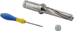 Iscar - 4" Max Drill Depth, 4xD, 1" Diam, Indexable Insert Drill - 1-1/4" Shank Diam, Whistle Notch Shank - Benchmark Tooling