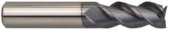 Guhring - 2mm, 6mm LOC, 2mm Shank Diam, 32mm OAL, 3 Flute, Solid Carbide Square End Mill - Single End, FIREX Finish, Spiral Flute, 45° Helix, Centercutting, Right Hand Cut, Right Hand Flute, Series 3741 - Benchmark Tooling