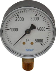 Wika - 2-1/2" Dial, 1/4 Thread, 0-5,000 Scale Range, Pressure Gauge - Lower Connection Mount, Accurate to 3-2-3% of Scale - Benchmark Tooling