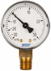Wika - 2" Dial, 1/4 Thread, 30-0-30 Scale Range, Pressure Gauge - Lower Connection Mount, Accurate to 3-2-3% of Scale - Benchmark Tooling