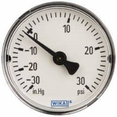 Wika - 2" Dial, 1/4 Thread, 30-0-30 Scale Range, Pressure Gauge - Center Back Connection Mount, Accurate to 3-2-3% of Scale - Benchmark Tooling