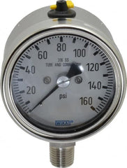 Wika - 2-1/2" Dial, 1/4 Thread, 160 Scale Range, Pressure Gauge - Lower Connection Mount, Accurate to 2-1-2% of Scale - Benchmark Tooling