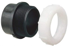 NIBCO - 2", ABS Drain, Waste & Vent Pipe Trap Adapter - Spig x SJ with Chrome Nut - Benchmark Tooling