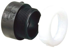 NIBCO - 1-1/2", ABS Drain, Waste & Vent Pipe Trap Adapter - Hub x SJ with Brass Nut - Benchmark Tooling