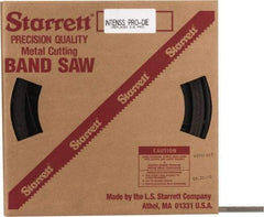 Starrett - 1/2" x 100' x 0.025" Bi-Metal Band Saw Blade Coil Stock - 8 to 12 TPI, Toothed Edge, Straight Form, Raker Set, No Rake Angle, Variable Pitch, Contour Cutting - Benchmark Tooling
