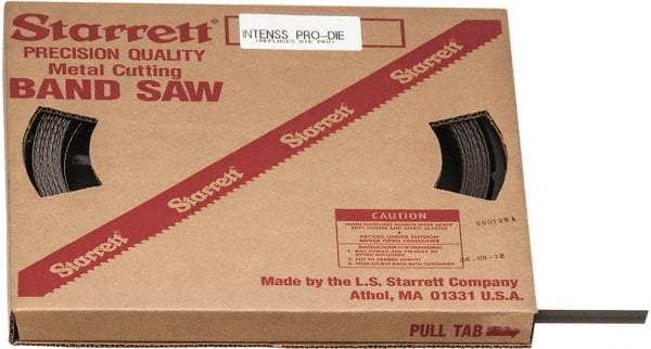 Starrett - 1/2" x 100' x 0.025" Bi-Metal Band Saw Blade Coil Stock - 14 to 18 TPI, Toothed Edge, Straight Form, Wavy Set, No Rake Angle, Variable Pitch, Contour Cutting - Benchmark Tooling