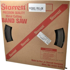 Starrett - 1/2" x 100' x 0.035" Bi-Metal Band Saw Blade Coil Stock - 8 to 12 TPI, Toothed Edge, Straight Form, Raker Set, No Rake Angle, Variable Pitch, Contour Cutting - Benchmark Tooling