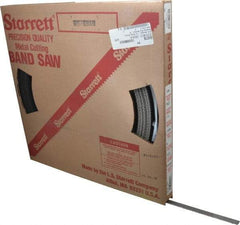 Starrett - 1/2" x 100' x 0.035" Bi-Metal Band Saw Blade Coil Stock - 10 TPI, Toothed Edge, Straight Form, Raker Set, No Rake Angle, Constant Pitch, Contour Cutting - Benchmark Tooling
