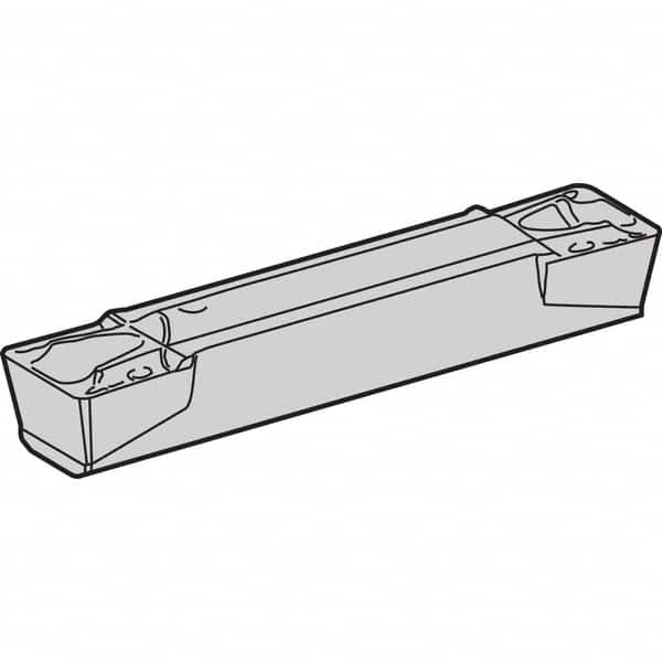 Kennametal - 0505A4G GUP Grade KCP10, 5.05mm Cutting Width Carbide Grooving Insert - 4.2mm Max Depth of Cut, Neutral, 0.4mm Corner Radius, TiCN/Al2O3/TiN Finish - Benchmark Tooling