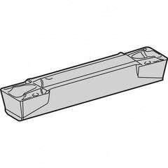 Kennametal - 0405A4G GUP Grade KCP10, 4.05mm Cutting Width Carbide Grooving Insert - 3.4mm Max Depth of Cut, Neutral, 0.8mm Corner Radius, TiAlN Finish - Benchmark Tooling