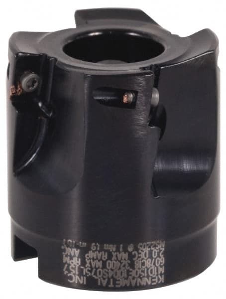 Kennametal - 8 Inserts, 2" Cut Diam, 3/4" Arbor Diam, 0.389" Max Depth of Cut, Indexable Square-Shoulder Face Mill - 0/90° Lead Angle, 1.575" High, EC10.., EP10.. Insert Compatibility, Series Mill 1-10 - Benchmark Tooling