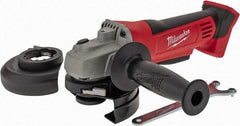 Milwaukee Tool - 4-1/2" Wheel Diam, 9,000 RPM, Cordless Cutoff & Cutoff-Grinder Tool - Right Angle Handle - Benchmark Tooling