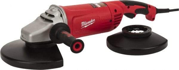 Milwaukee Tool - 7 & 9" Wheel Diam, 6,000 RPM, Corded Angle & Disc Grinder - 5/8-11 Spindle, 120 Volts, 15 Amps, Front Exhaust - Benchmark Tooling