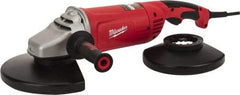 Milwaukee Tool - 7 & 9" Wheel Diam, 6,000 RPM, Corded Angle & Disc Grinder - 5/8-11 Spindle, 120 Volts, 15 Amps, Front Exhaust - Benchmark Tooling