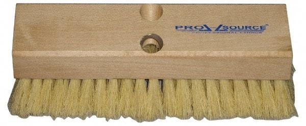 PRO-SOURCE - 2" Bristle Length, Polypropylene Scrub Brush - 10" OAL, Tapered Handle, Hardwood Block - Benchmark Tooling