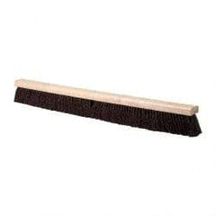 PRO-SOURCE - 36" Heavy Duty Palmyra Push Broom - 4" Bristle Length, Wood Block, Bolt-On Handle Connection, Handle Sold Separately - Benchmark Tooling