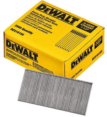 DeWALT - 16 Gauge 1-1/2" Long Finishing Nails for Power Nailers - Grade 2 Steel, Galvanized Finish, Straight Stick Collation - Benchmark Tooling