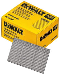 DeWALT - 16 Gauge 2" Long Finishing Nails for Power Nailers - Grade 2 Steel, Galvanized Finish, Straight Stick Collation - Benchmark Tooling