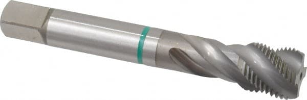 Guhring - 5/8-18 UNF 4 Flute 2B Modified Bottoming Spiral Flute Tap - Cobalt, Bright Finish, 3-13/16" OAL, Right Hand Flute, Right Hand Thread, Series 3920 - Benchmark Tooling