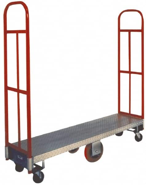 Win-Holt - 2,000 Lb Capacity Aluminum Warehouse Truck - Aluminum Tubular Deck, 22" OAW - Benchmark Tooling