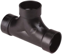 NIBCO - 4", ABS Drain, Waste & Vent Pipe Two Way Cleanout Tee - Hub x Hub x Hub - Benchmark Tooling