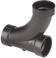 NIBCO - 3", ABS Drain, Waste & Vent Pipe Long Radius TY - Hub x Hub x Hub - Benchmark Tooling