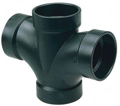 NIBCO - 4 x 4 x 3 x 3", ABS Drain, Waste & Vent Pipe Double Sanitary Tee - All Hub - Benchmark Tooling