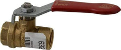 Value Collection - 3/8" Pipe, Full Port, Brass UL Listed Ball Valve - 1 Piece, Inline - One Way Flow, FNPT x FNPT Ends, Lever Handle, 600 WOG, 150 WSP - Benchmark Tooling