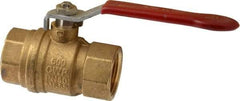 Value Collection - 1" Pipe, Full Port, Brass UL Listed Ball Valve - 1 Piece, Inline - One Way Flow, FNPT x FNPT Ends, Lever Handle, 600 WOG, 150 WSP - Benchmark Tooling