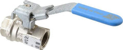Value Collection - 3/8" Pipe, Full Port, Brass UL Listed Ball Valve - 1 Piece, Inline - One Way Flow, FNPT x FNPT Ends, Locking Lever Handle, 600 WOG - Benchmark Tooling