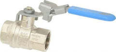 Value Collection - 3/4" Pipe, Full Port, Brass UL Listed Ball Valve - 1 Piece, Inline - One Way Flow, FNPT x FNPT Ends, Locking Lever Handle, 600 WOG - Benchmark Tooling