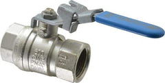 Value Collection - 1" Pipe, Full Port, Brass UL Listed Ball Valve - 1 Piece, Inline - One Way Flow, FNPT x FNPT Ends, Locking Lever Handle, 600 WOG - Benchmark Tooling