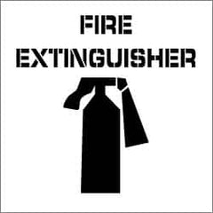 NMC - Fire Extinguisher Stencil - 0.06 Inch Thick, Polyethylene, English - Benchmark Tooling